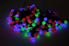 Новогодняя гирлянда Multi Ball Бахрома 2х2м диам. 20мм 120 шариков RGB чёрн. шнур (20847)
