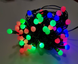 Новогодняя гирлянда Multi Ball 10м диам. 10мм 100 шариков RGB чёрн. шнур (20845)
