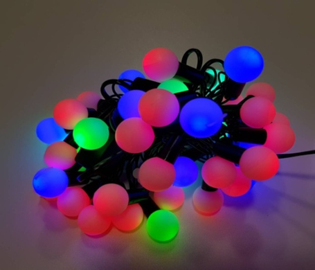Новогодняя гирлянда Multi Ball (черн.) 50 led/20мм