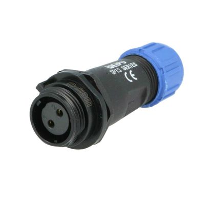 Конектор UkrLed 2pin plastic blue IP65 (мама) (710)