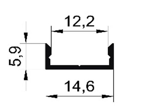 Анодированный накладной профиль ЛП-6 светодиодный UKRLED (21450)