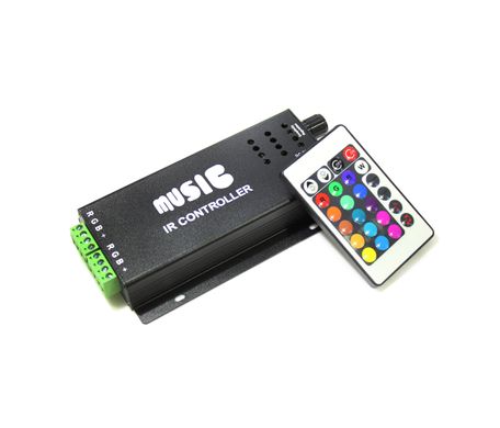 Контролер RGB UkrLed Music IR-пульт 24 кнопки 216 W (632)