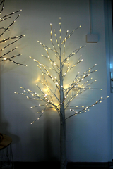 Новогоднее светодиодное дерево на белой основе (WW)(21115)